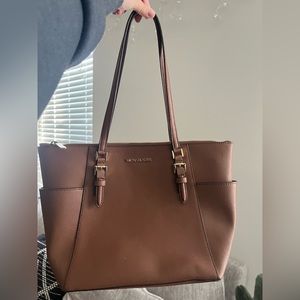 Gently used Michael Kors tote bag with gold hardware